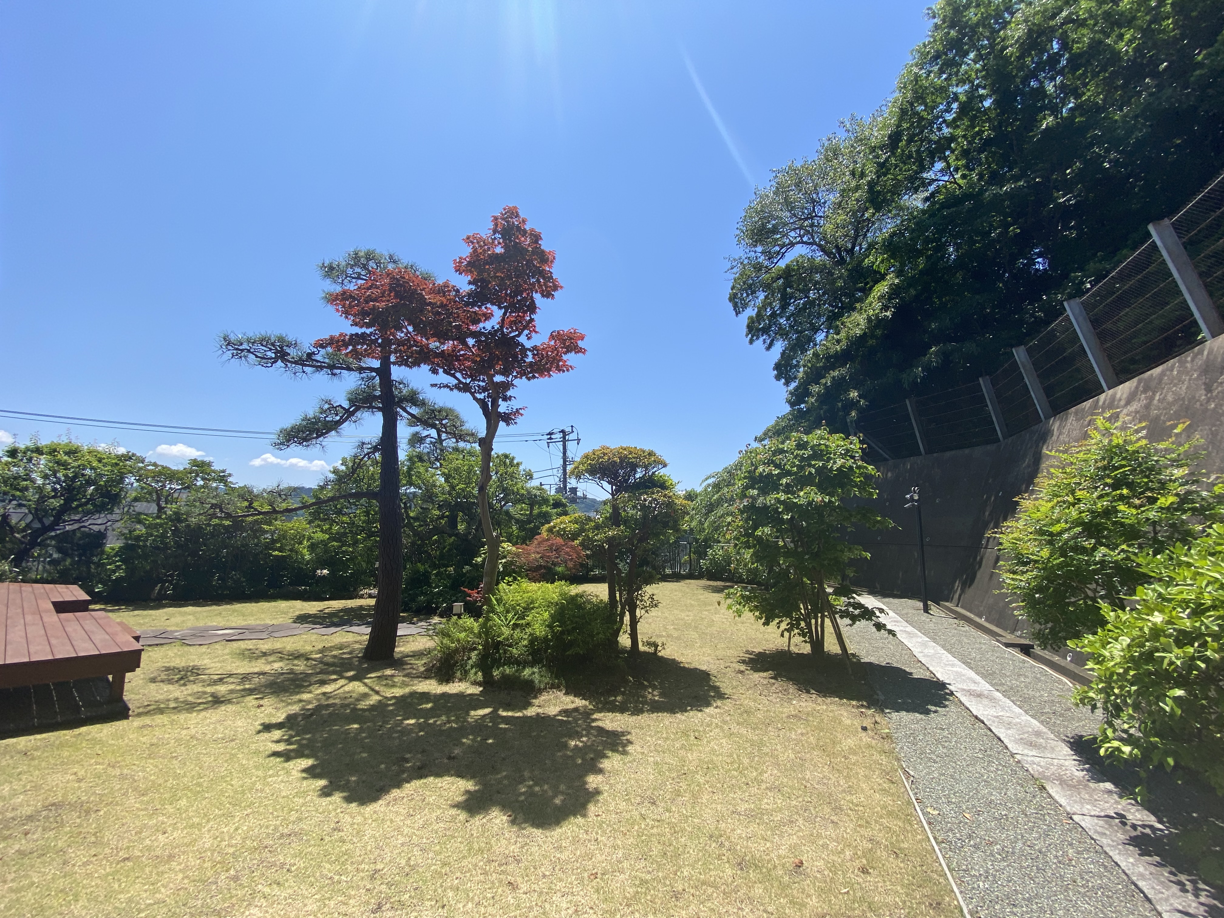 手入れの行き届いた庭園です